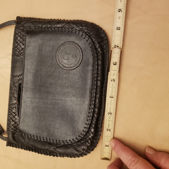 Vintage Carlos Falchi Leather Cross Body Bag Made in Italy - Picture 6 of 8